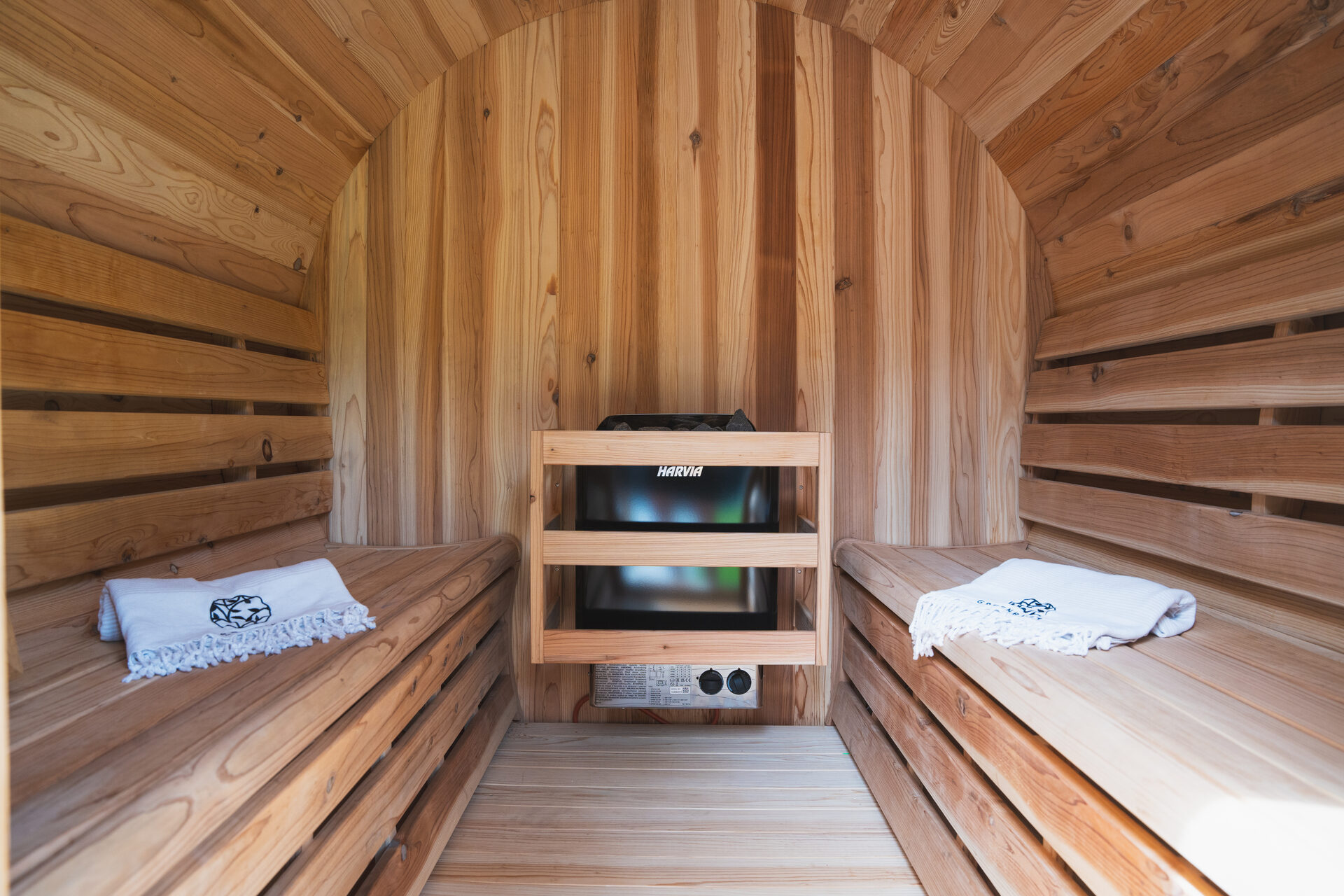 Barrelsauna interieur Putten